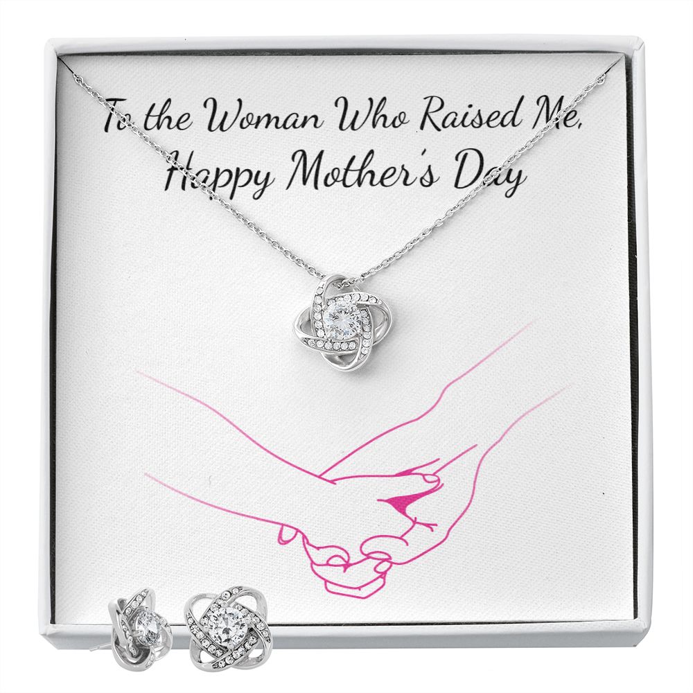mothers day insert-03 Love Knot Earring & Necklace Set