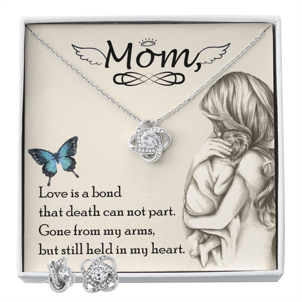 Love is bond Love Knot Earring & Necklace Set