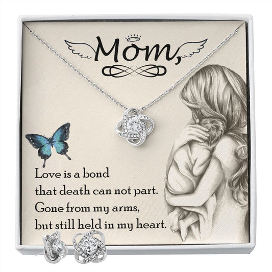 Love is bond Love Knot Earring & Necklace Set