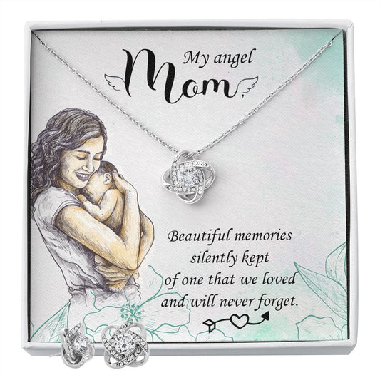 Beautiful memories Love Knot Earring & Necklace Set