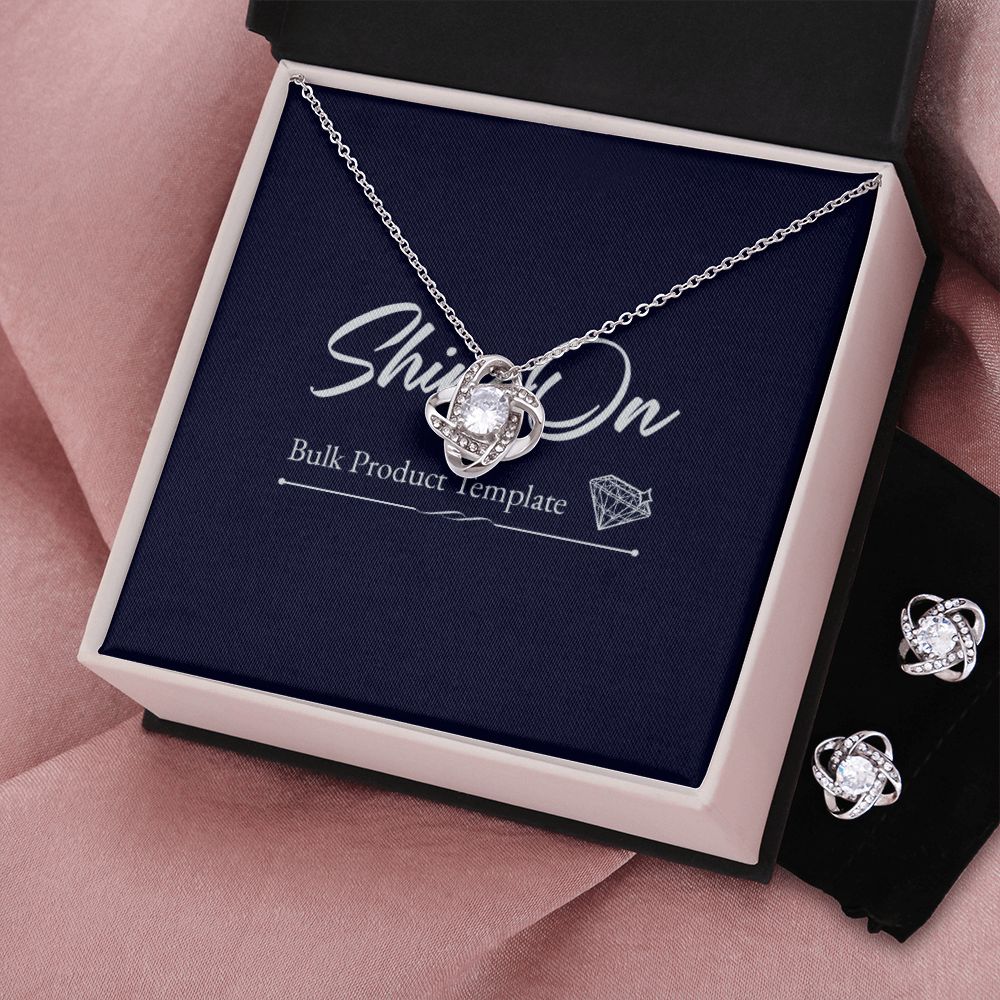 Love Knot Earring & Necklace Set