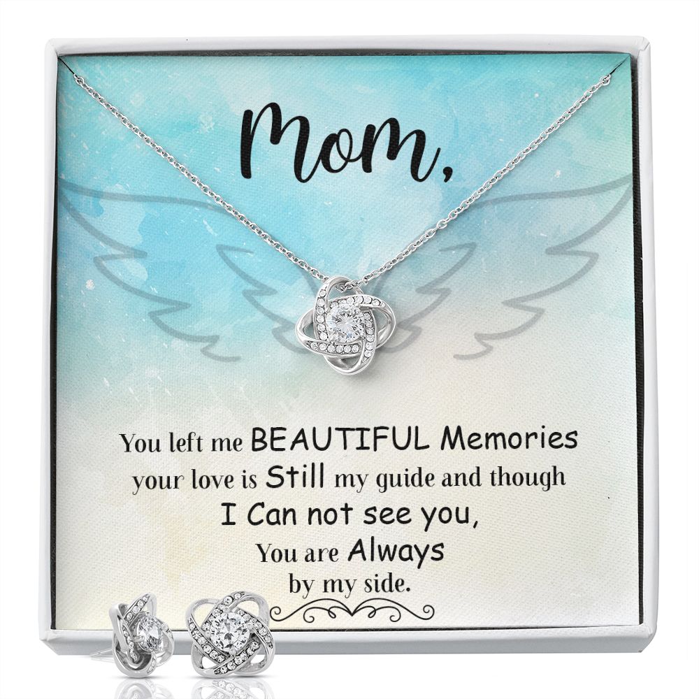 You left me Love Knot Earring & Necklace Set