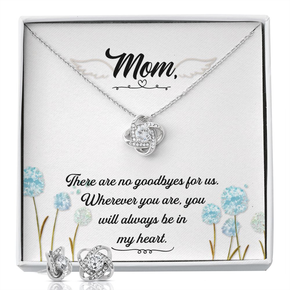 There are no goodbyes Love Knot Earring & Necklace Set