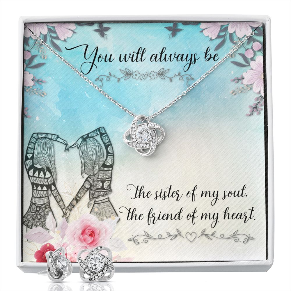 You will always be Love Knot Earring & Necklace Set