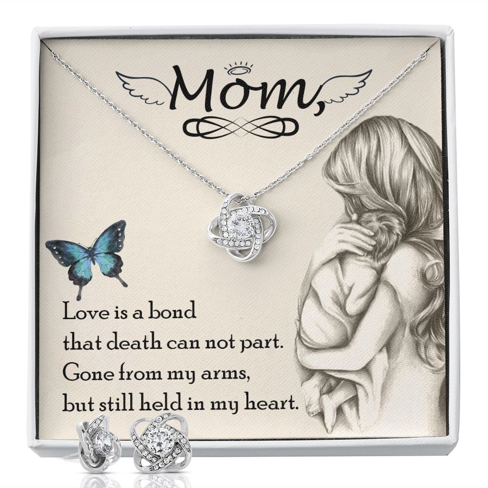 Love is bond Love Knot Earring & Necklace Set