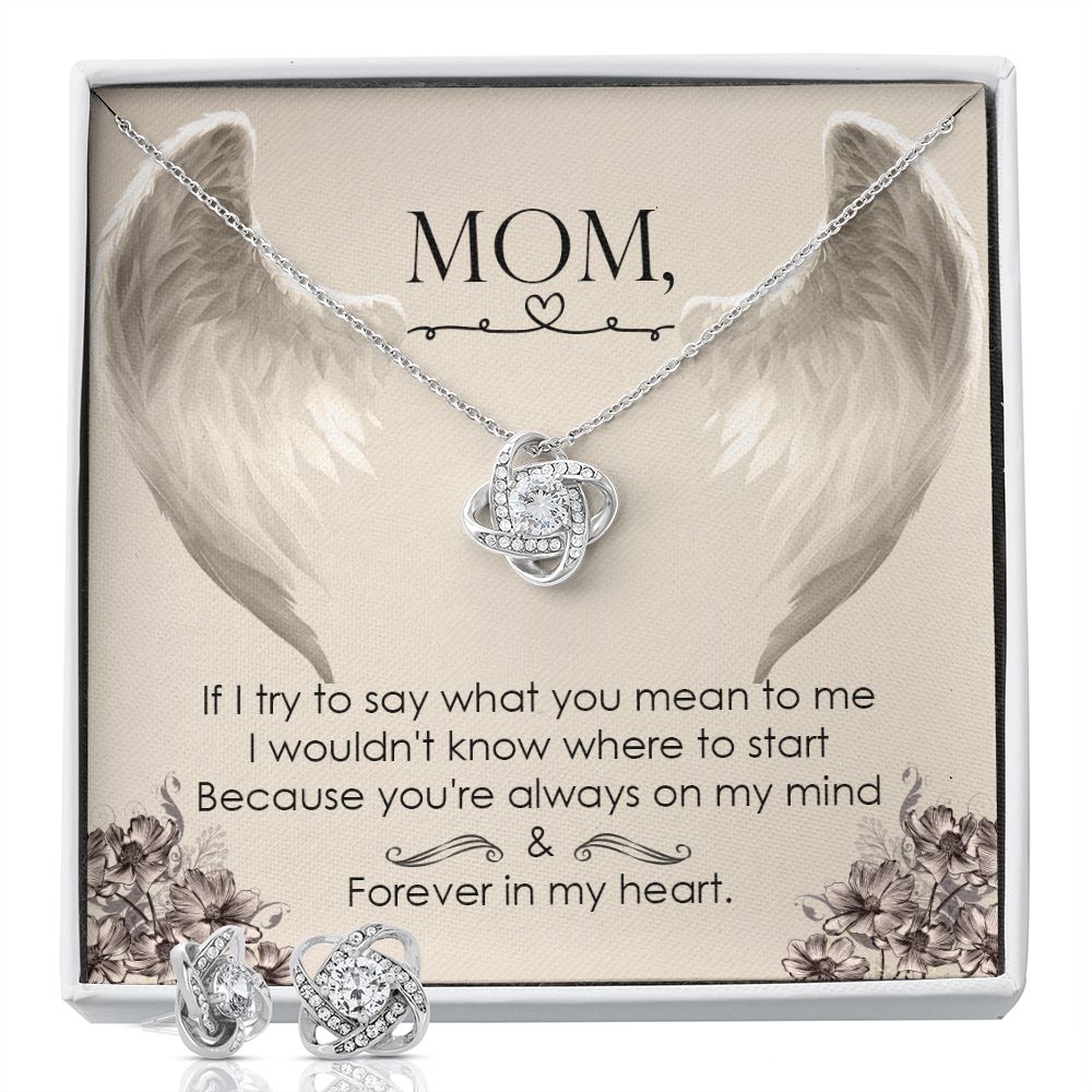 If I try to say Love Knot Earring & Necklace Set