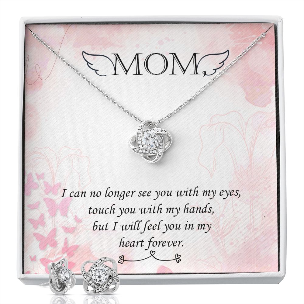 I can no longer Love Knot Earring & Necklace Set