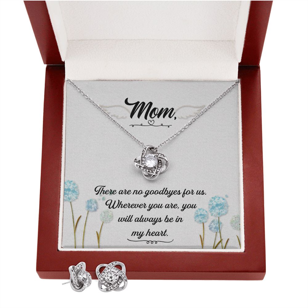 There are no goodbyes Love Knot Earring & Necklace Set