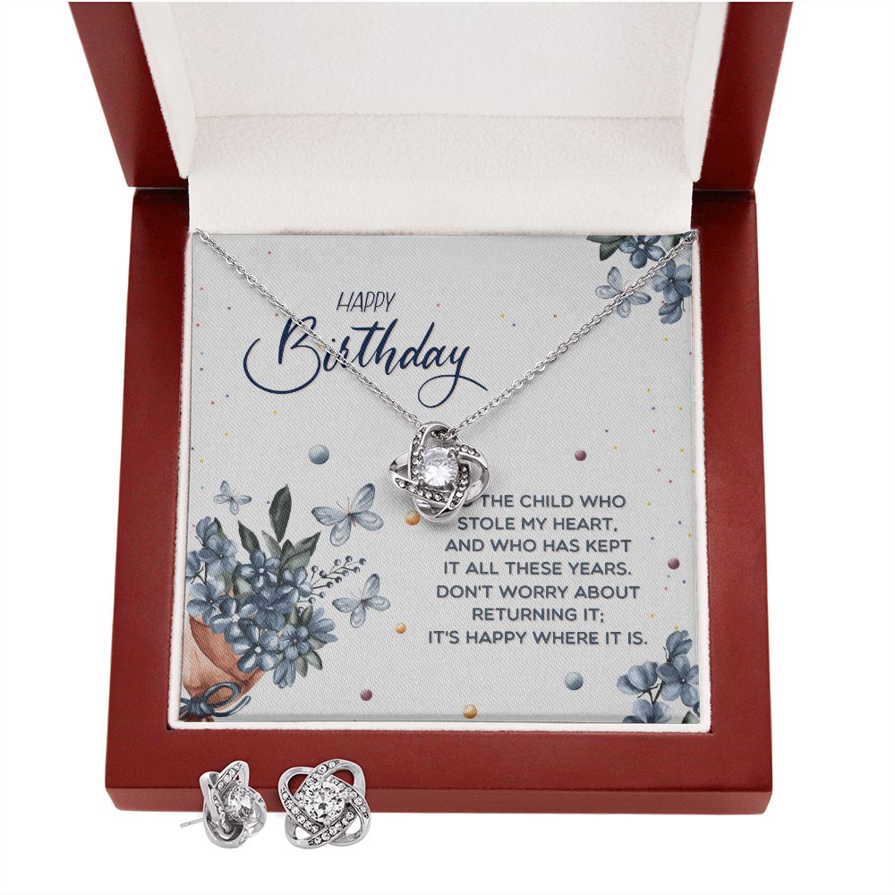 Copy of Happy birthday to the child who Love Knot Earring & Necklace Set