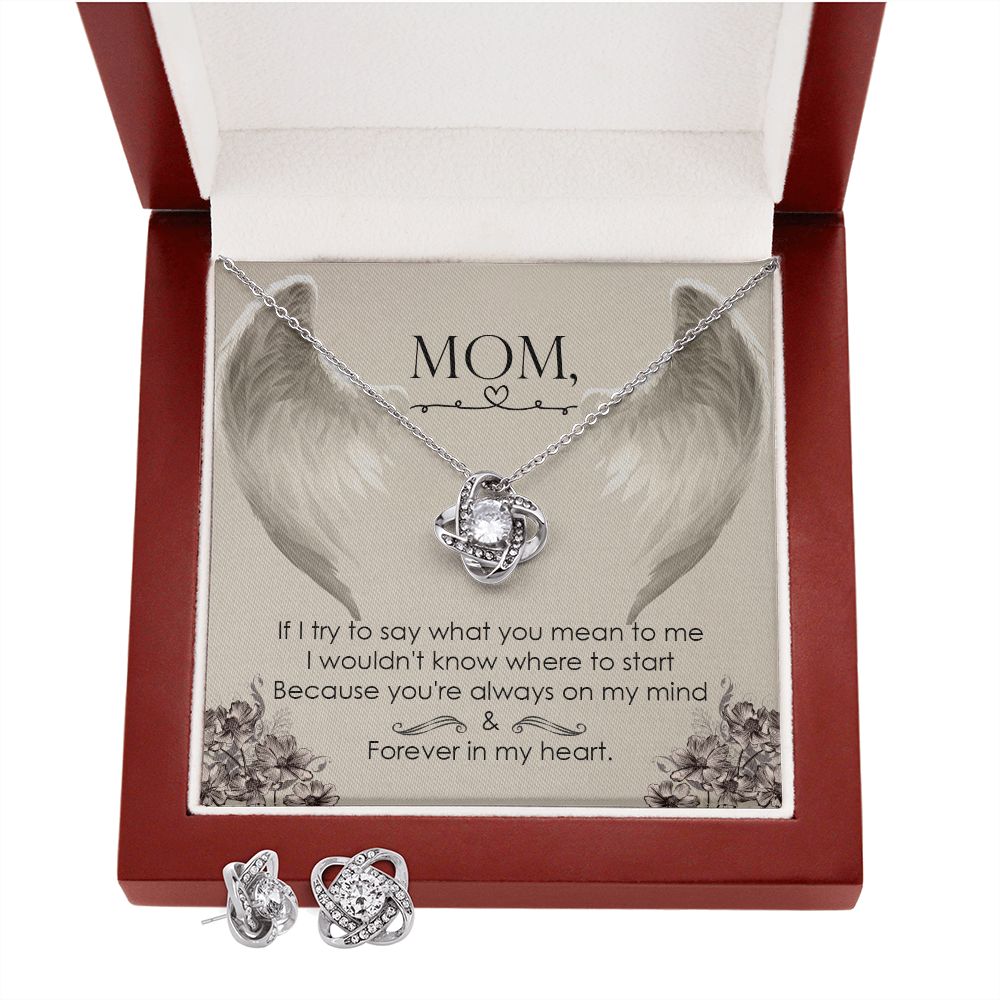 If I try to say Love Knot Earring & Necklace Set