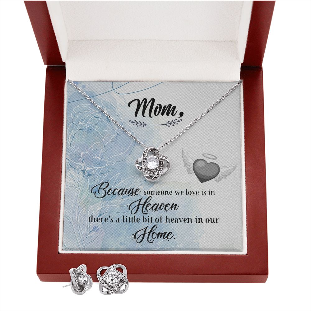 Because someone we love Love Knot Earring & Necklace Set