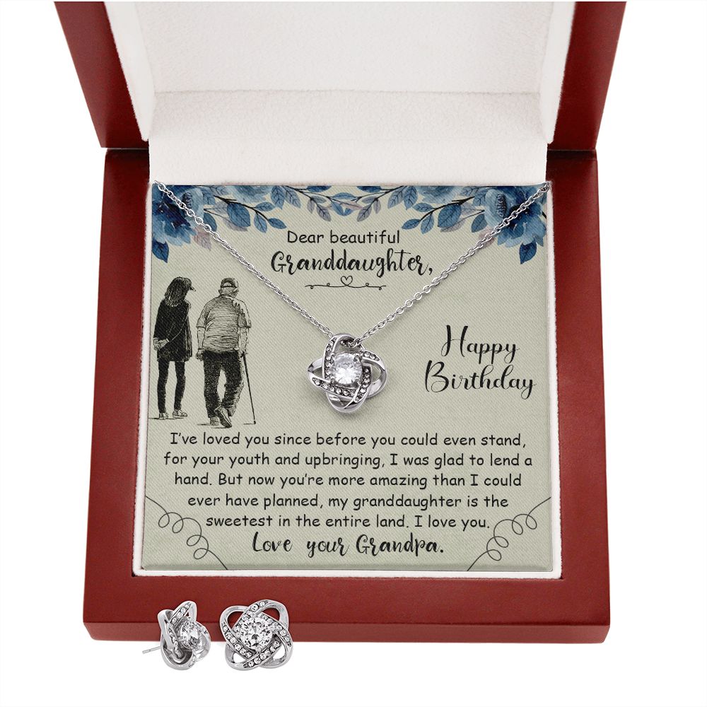 I’ve loved you Love Knot Earring & Necklace Set