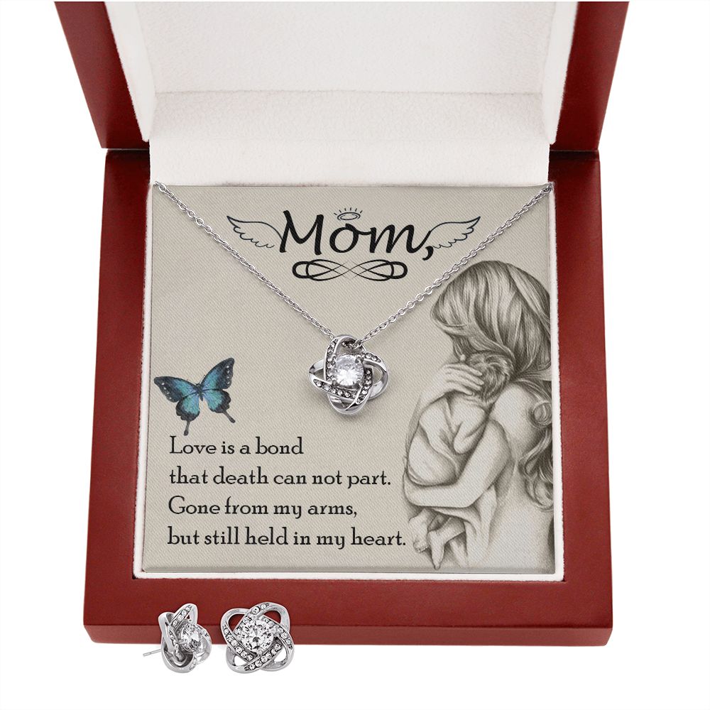 Love is bond Love Knot Earring & Necklace Set