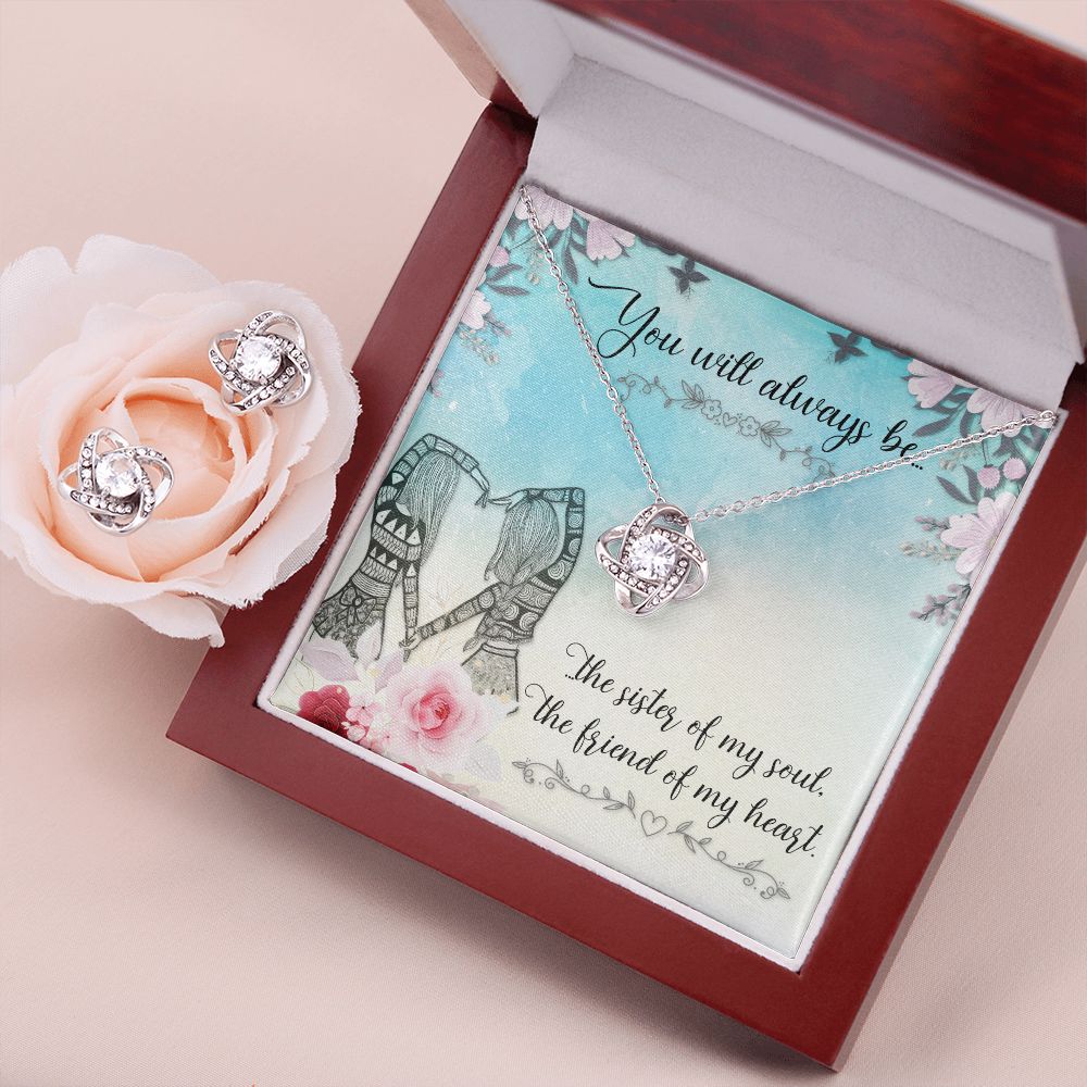 You will always be Love Knot Earring & Necklace Set