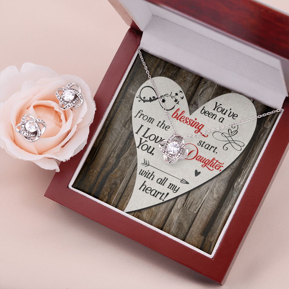 You’ve been a blessing Love Knot Earring & Necklace Set