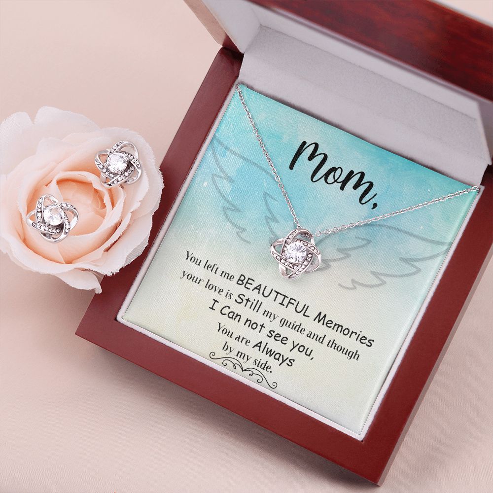 You left me Love Knot Earring & Necklace Set
