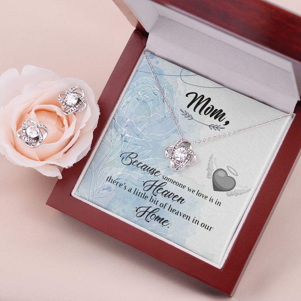 Because someone we love Love Knot Earring & Necklace Set