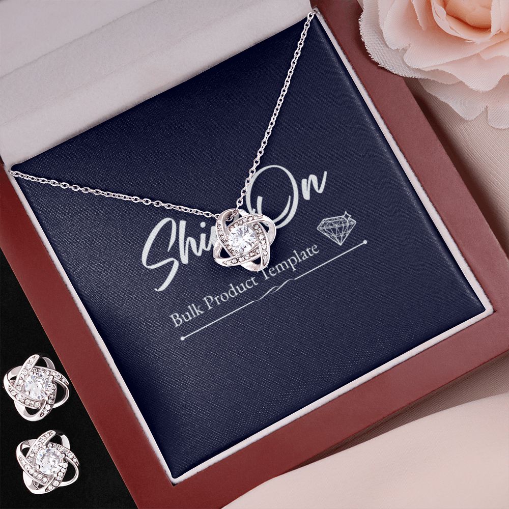 Love Knot Earring & Necklace Set