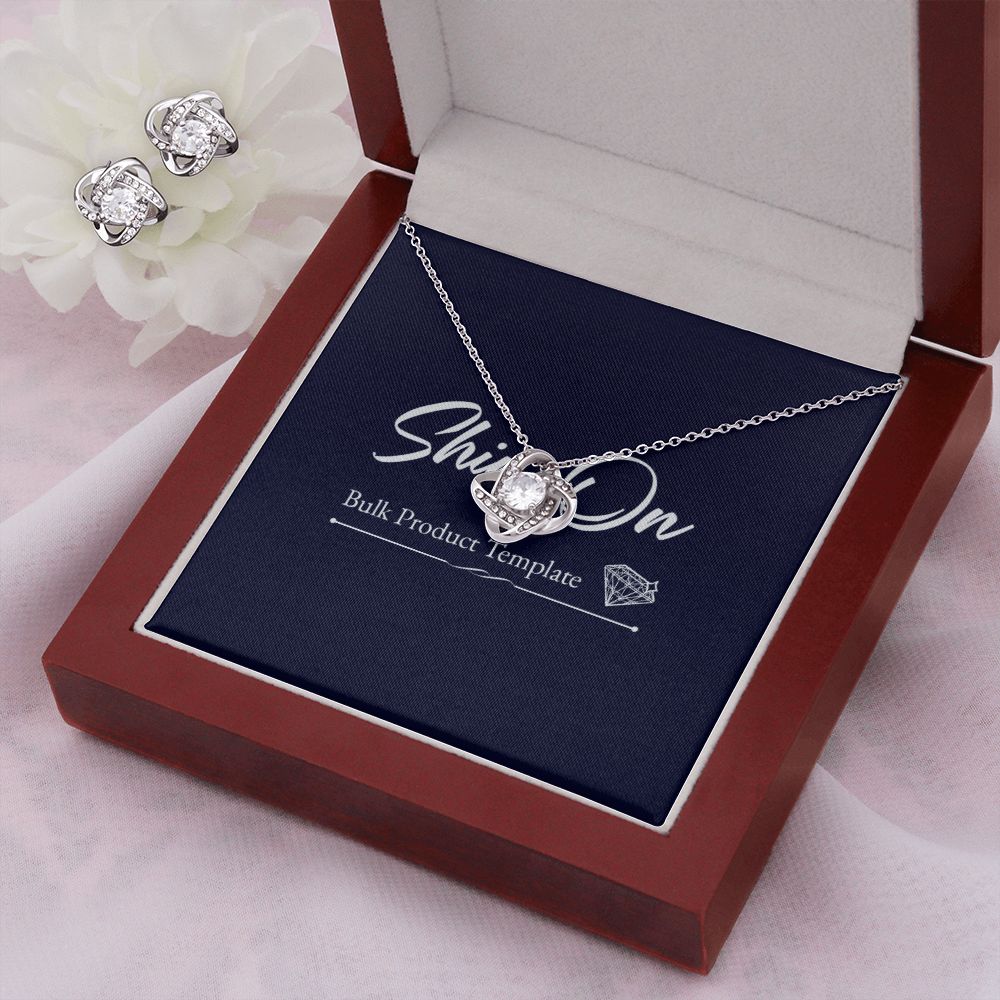 Love Knot Earring & Necklace Set