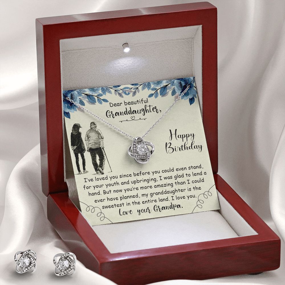 I’ve loved you Love Knot Earring & Necklace Set