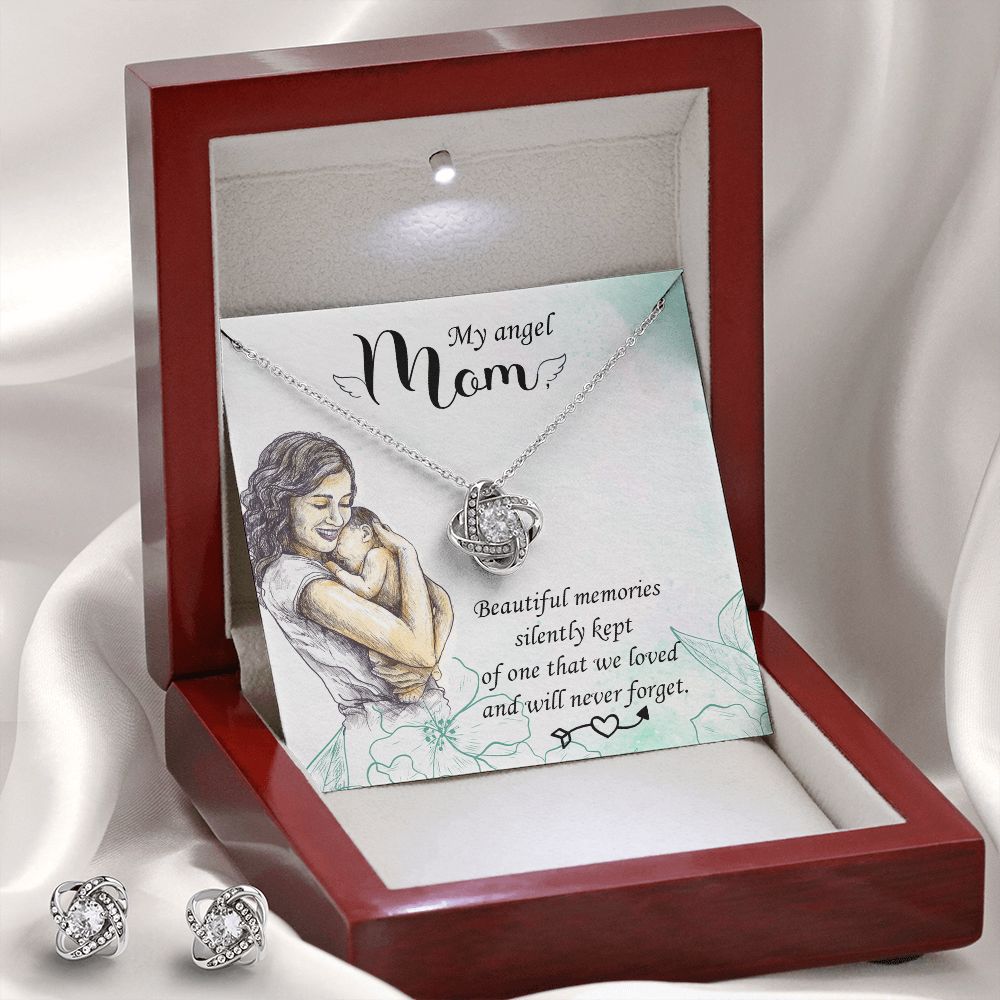 Beautiful memories Love Knot Earring & Necklace Set