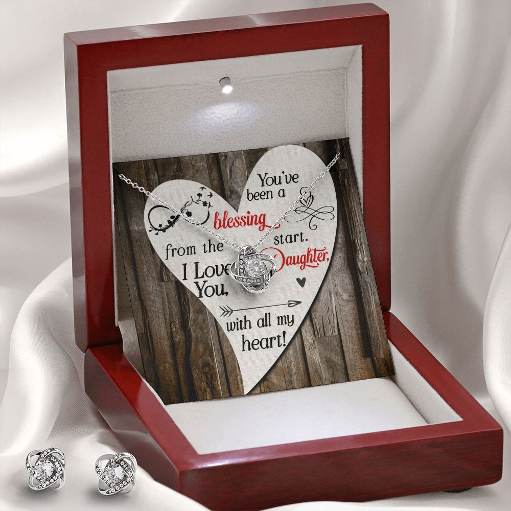 You’ve been a blessing Love Knot Earring & Necklace Set