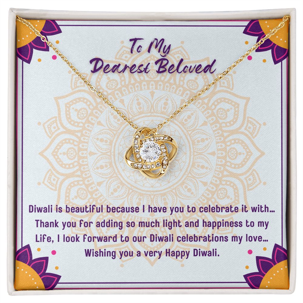 To my Beloved Love Knot Necklace Diwali set