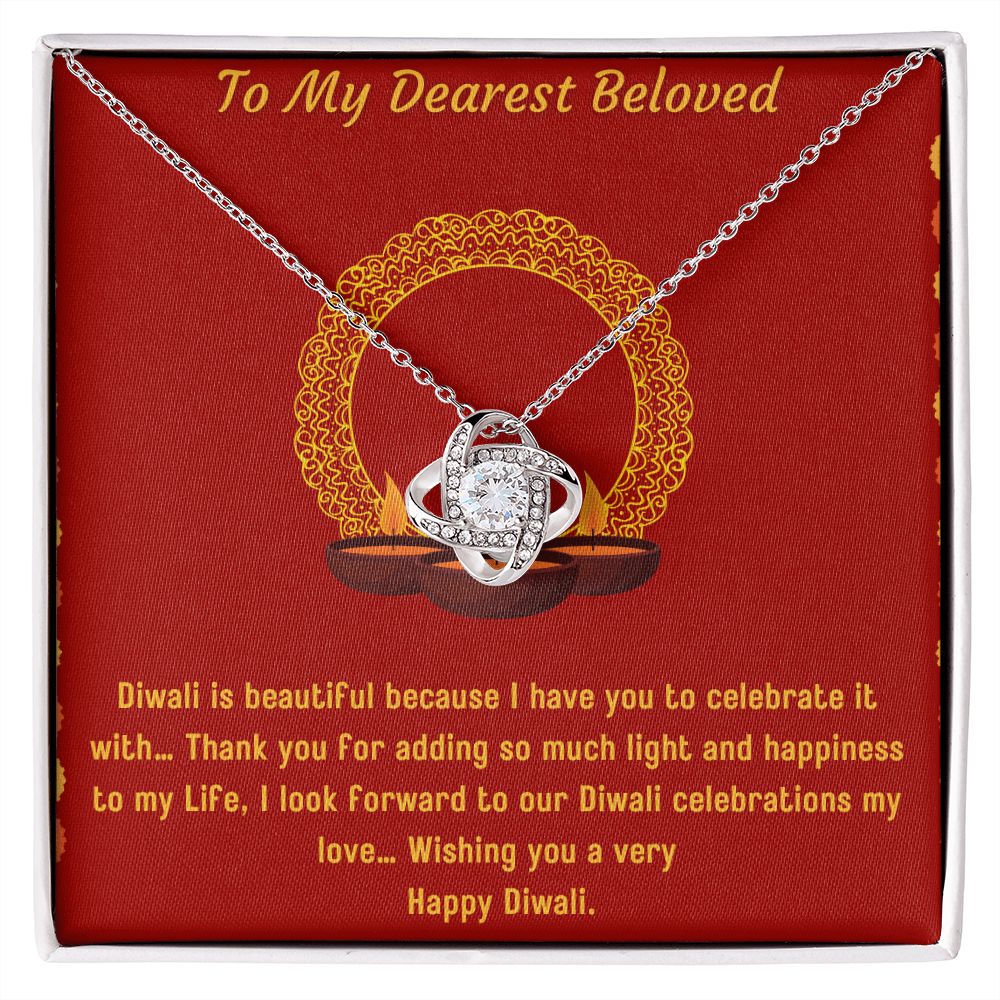 TO MY DEAREST BELOVED LOVE KNOT NECKLACE DIWALI SET