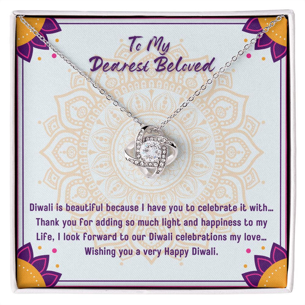 To my Beloved Love Knot Necklace Diwali set