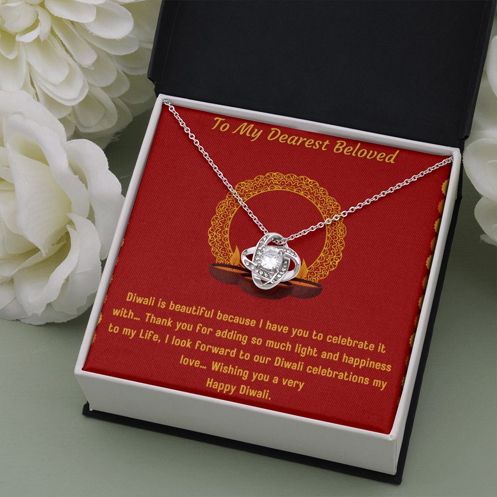 TO MY DEAREST BELOVED LOVE KNOT NECKLACE DIWALI SET