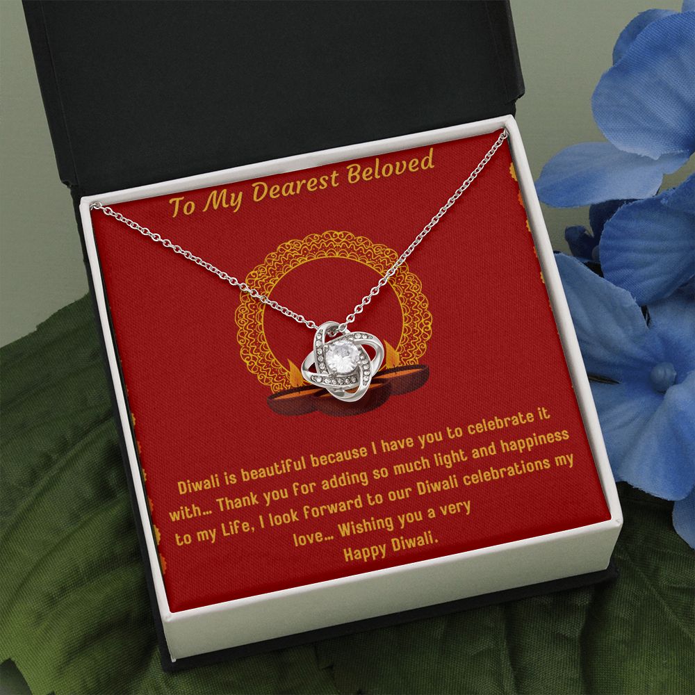 TO MY DEAREST BELOVED LOVE KNOT NECKLACE DIWALI SET