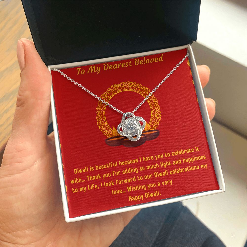 TO MY DEAREST BELOVED LOVE KNOT NECKLACE DIWALI SET