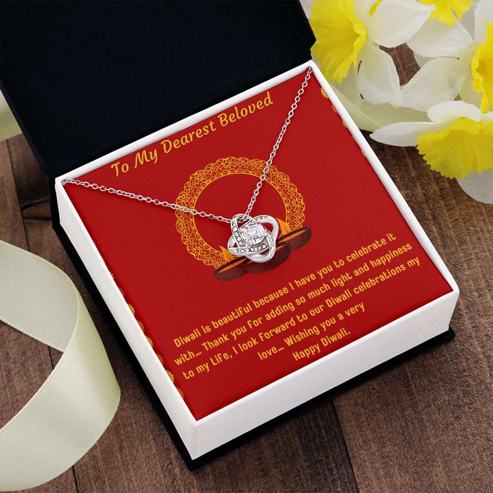 TO MY DEAREST BELOVED LOVE KNOT NECKLACE DIWALI SET