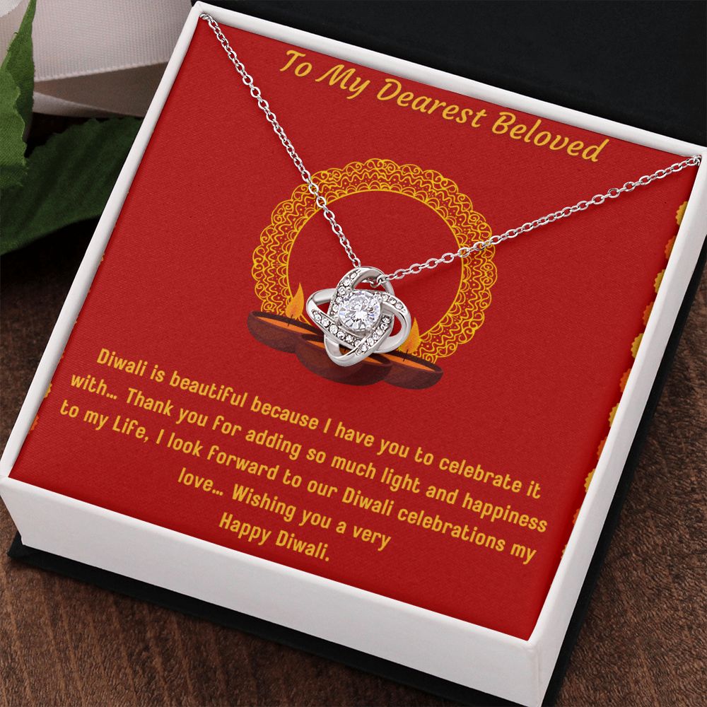 TO MY DEAREST BELOVED LOVE KNOT NECKLACE DIWALI SET