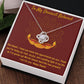 To MY Beloved Love Knot Necklace Diwali Necklace set