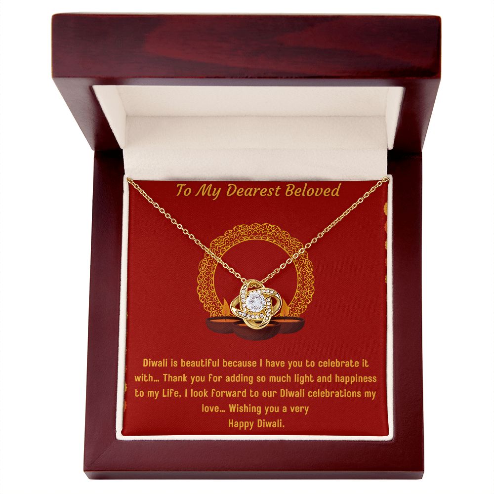 TO MY DEAREST BELOVED LOVE KNOT NECKLACE DIWALI SET