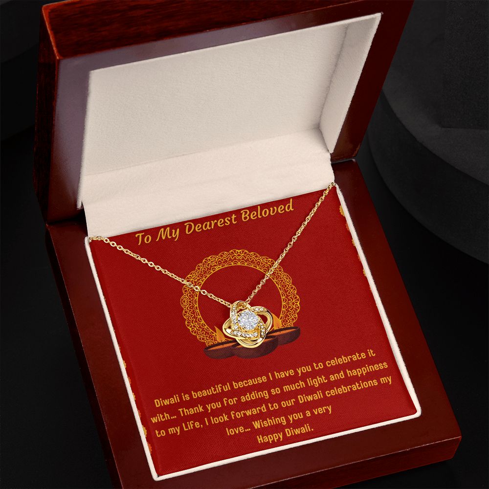 TO MY DEAREST BELOVED LOVE KNOT NECKLACE DIWALI SET