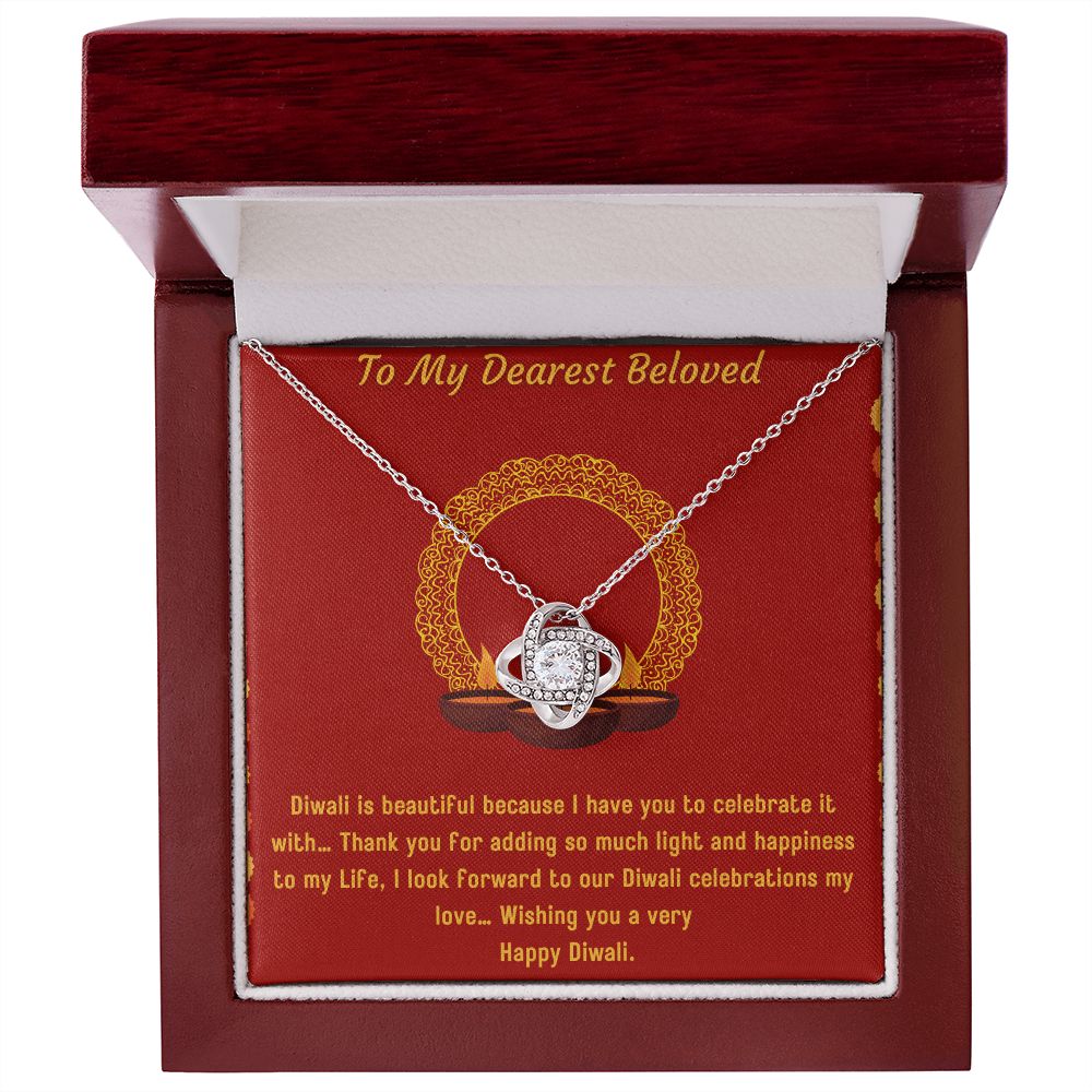 TO MY DEAREST BELOVED LOVE KNOT NECKLACE DIWALI SET