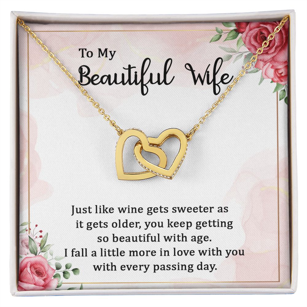 To my beautiful wife  Interlocking Hearts necklace