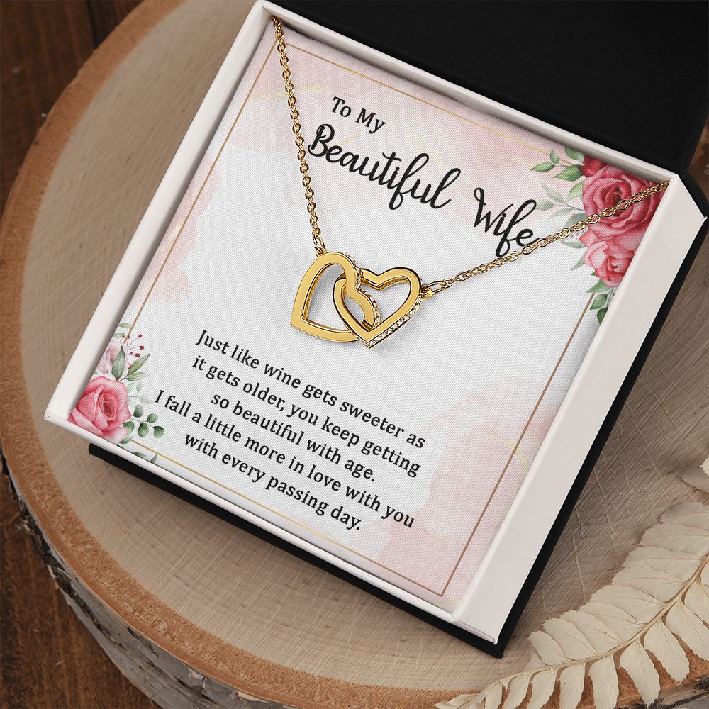 To my beautiful wife  Interlocking Hearts necklace