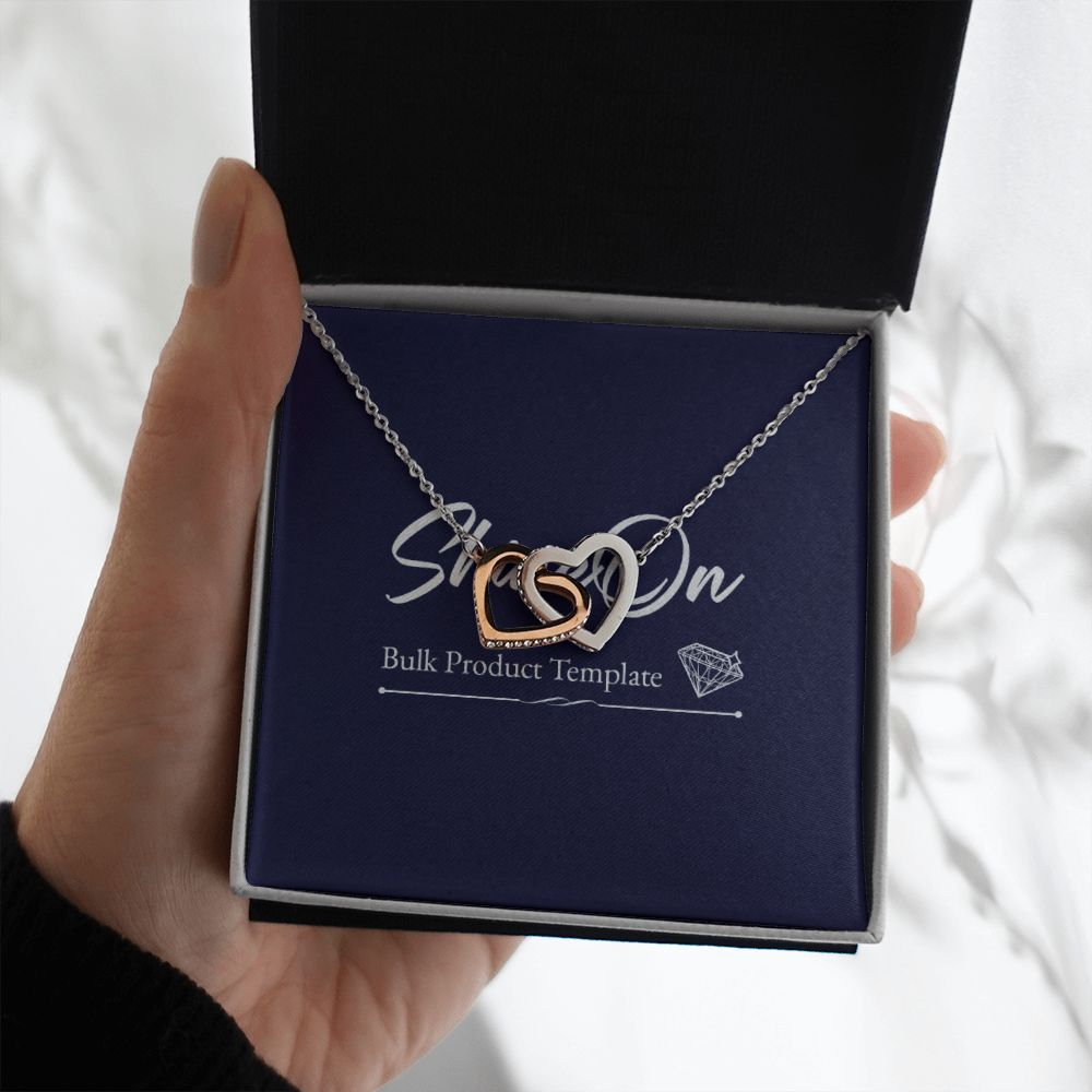 Interlocking Hearts necklace template