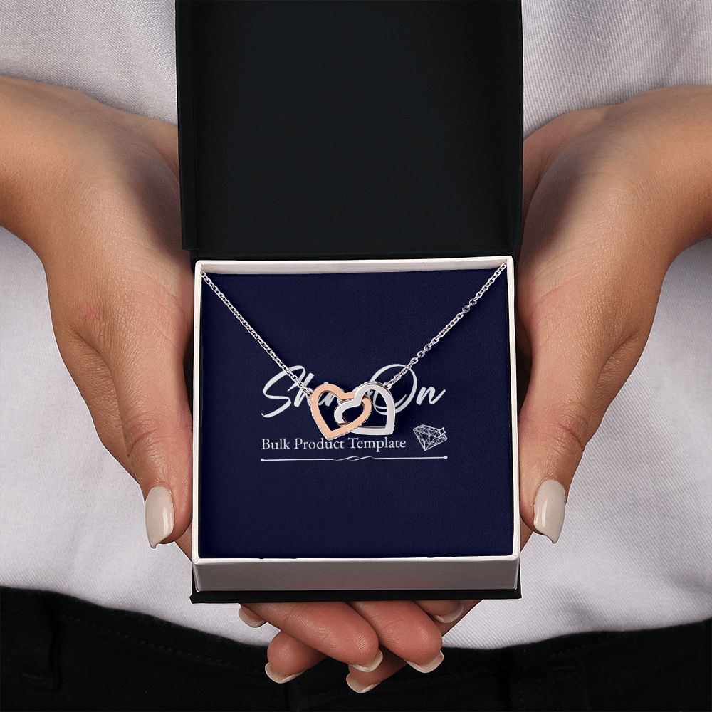 Interlocking Hearts necklace template