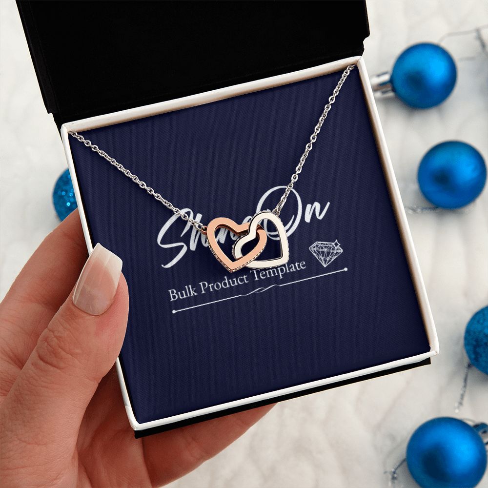 Interlocking Hearts necklace template
