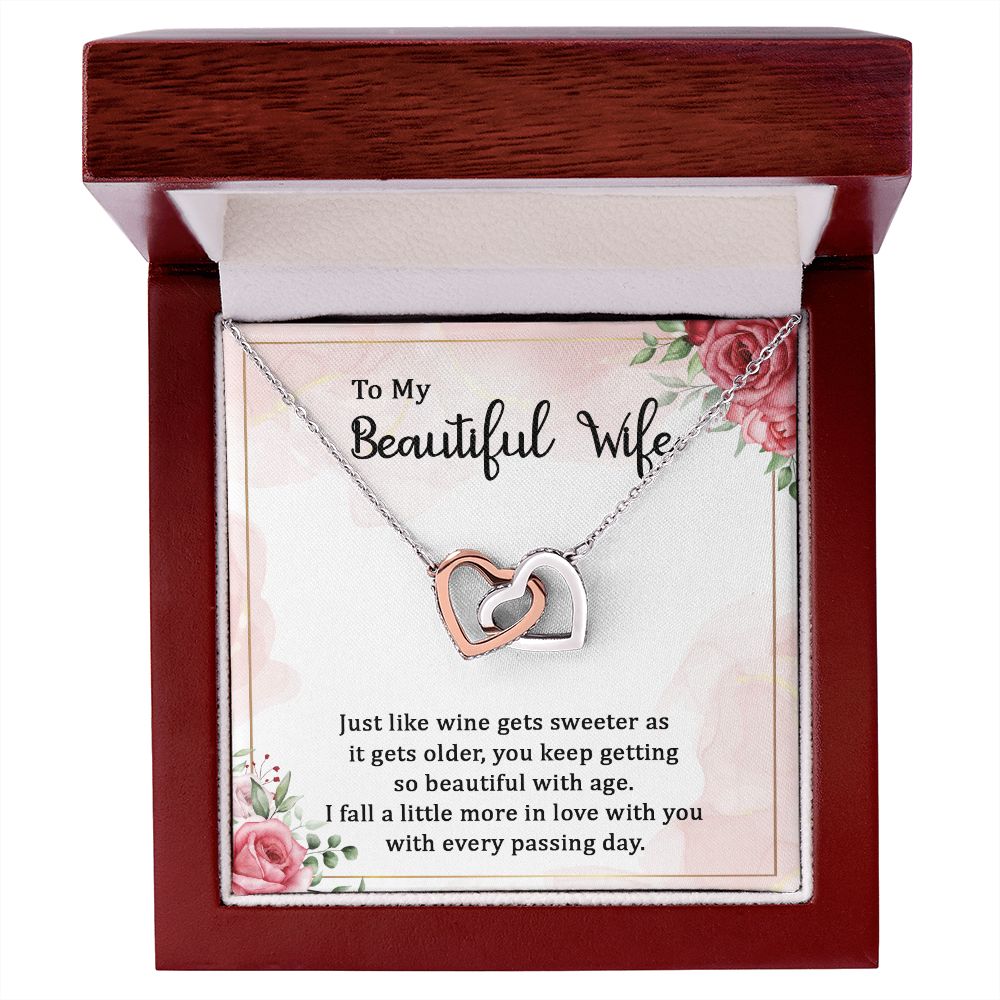 To my beautiful wife  Interlocking Hearts necklace