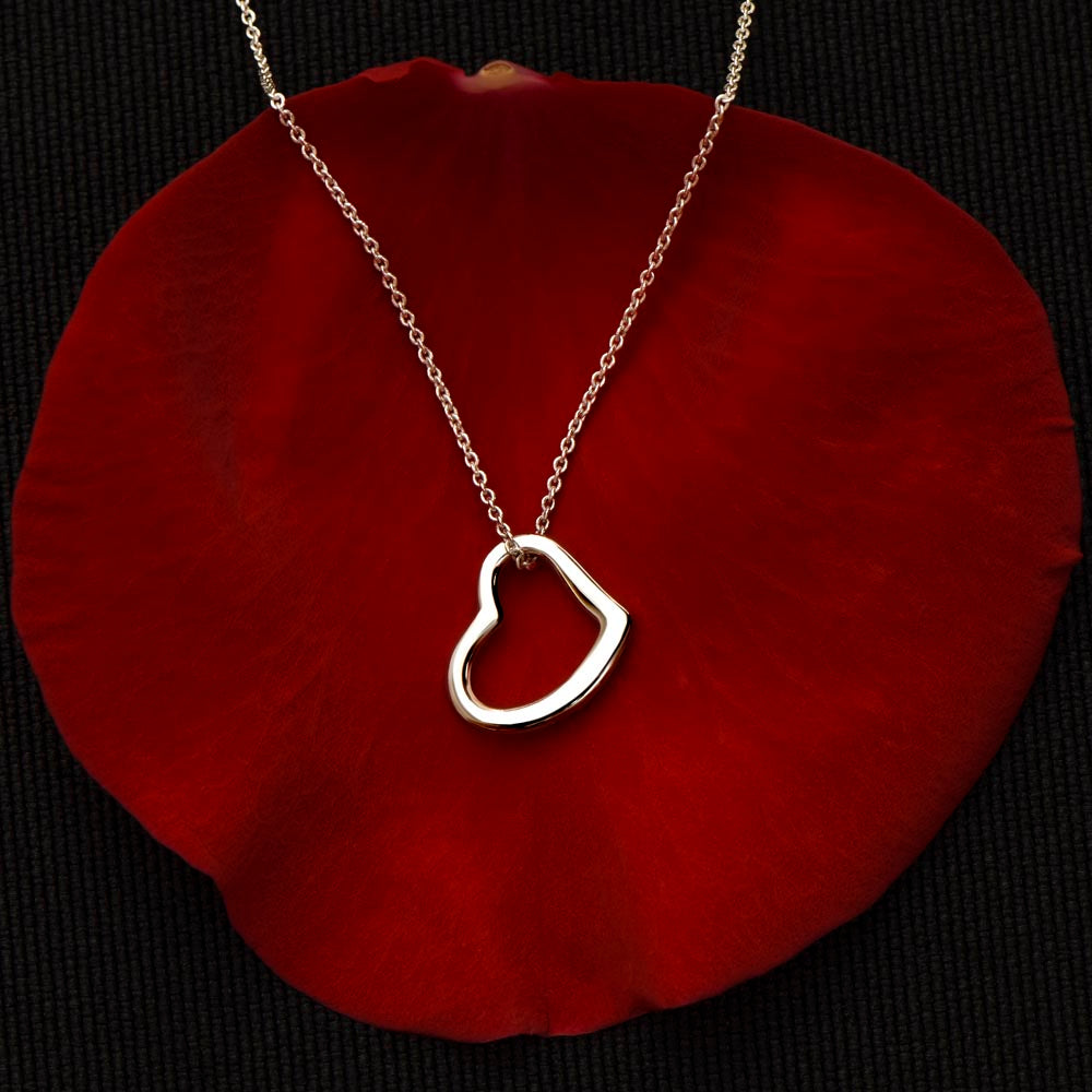 To My Wife Happy Anniversary My Love beautiful Delicate Heart Necklace