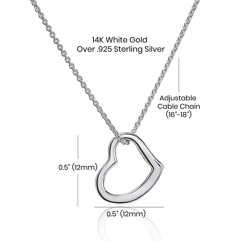 To My Wife Happy Anniversary My Love beautiful Delicate Heart Necklace