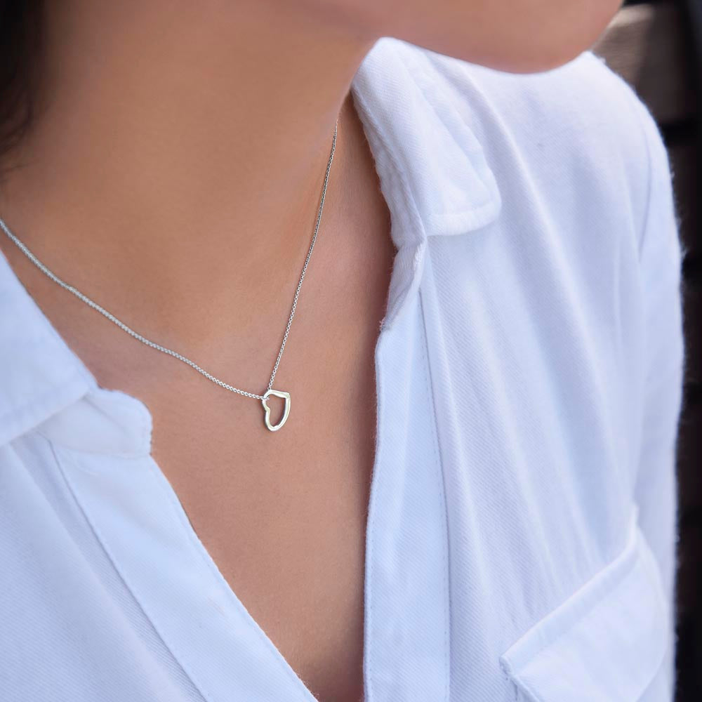To My Wife Happy Anniversary My Love beautiful Delicate Heart Necklace