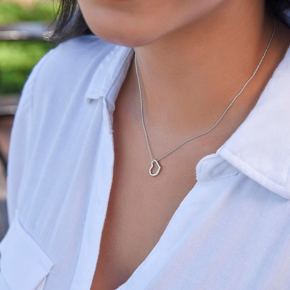 To My Wife Happy Anniversary My Love beautiful Delicate Heart Necklace
