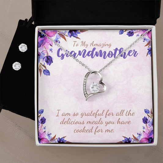 57 Forever Love Necklace and Cubic Zirconia Earring Set