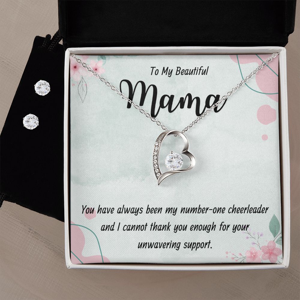 49 Forever Love Necklace and Cubic Zirconia Earring Set